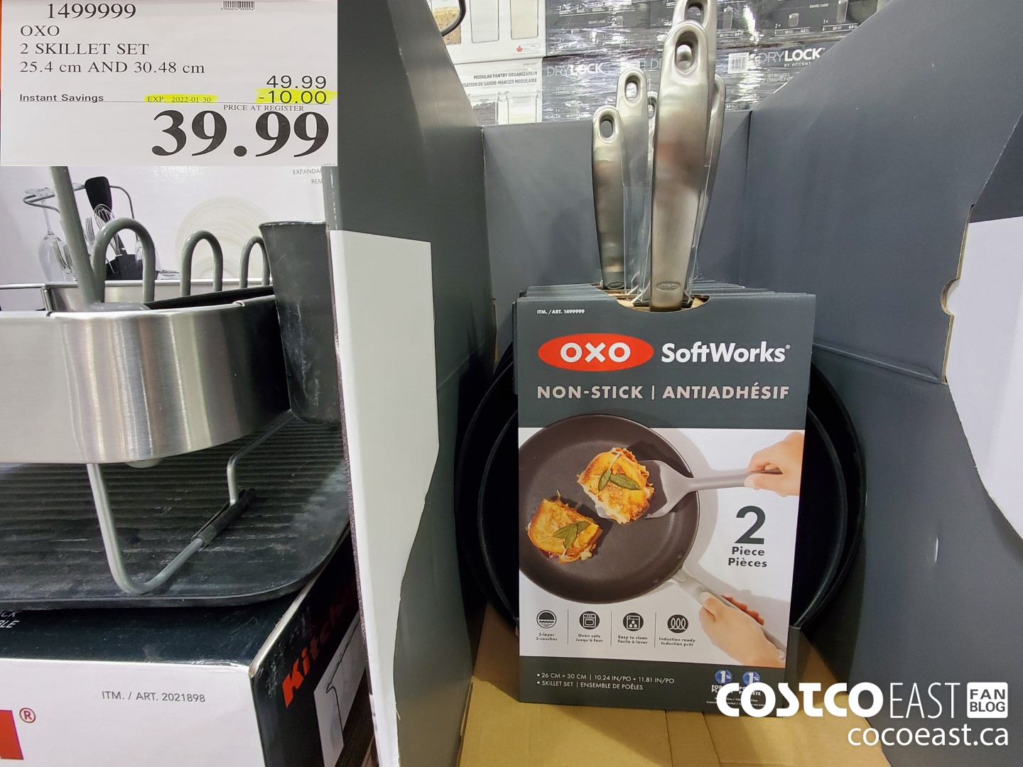 1499999 OXO 2 SKILLET SET 25.4 cm AND 30.48 cm  ($10.00 INSTANT SAVINGS EXPIRES ON 2022-01-30) $39.99