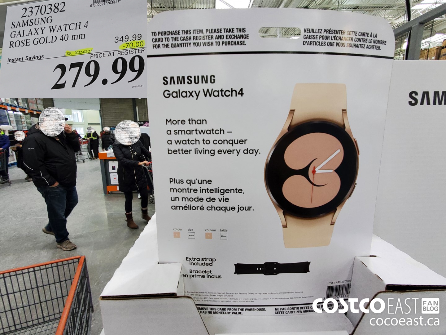 2370382 SAMSUNG GALAXY WATCH 4 ROSE GOLD 40 mm ($70.00 INSTANT SAVINGS EXPIRES ON 2022-02-07) $279.99