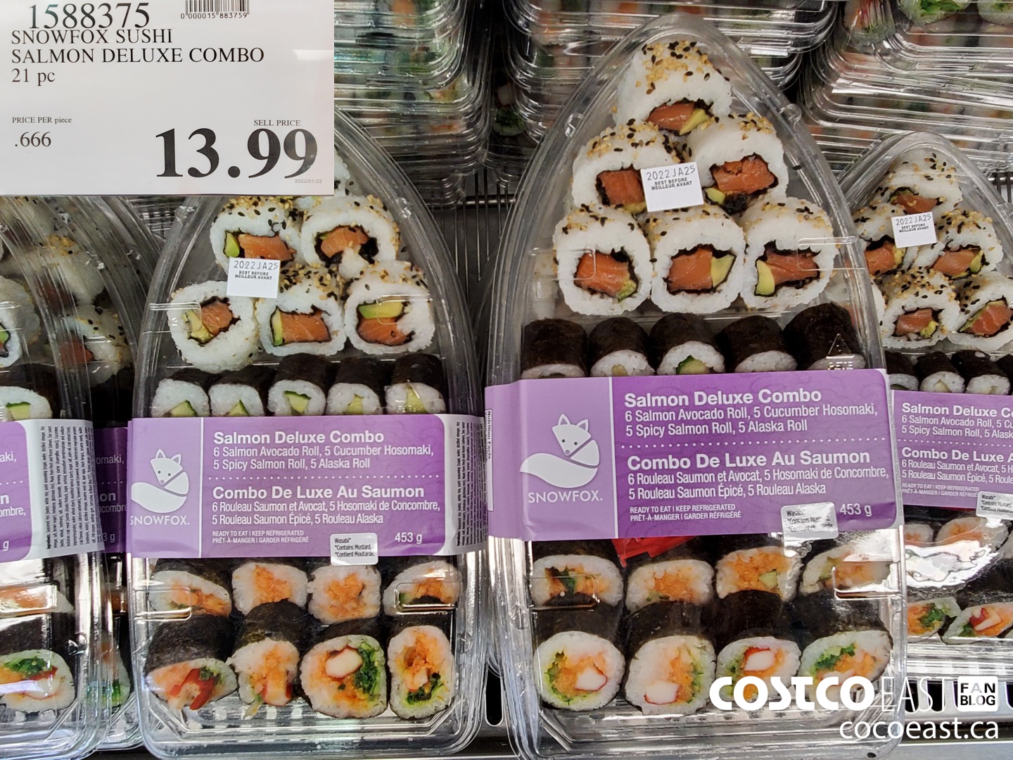1588375 SNOWFOX SUSHI SALMON DELUXE COMBO 27 PC $13.99