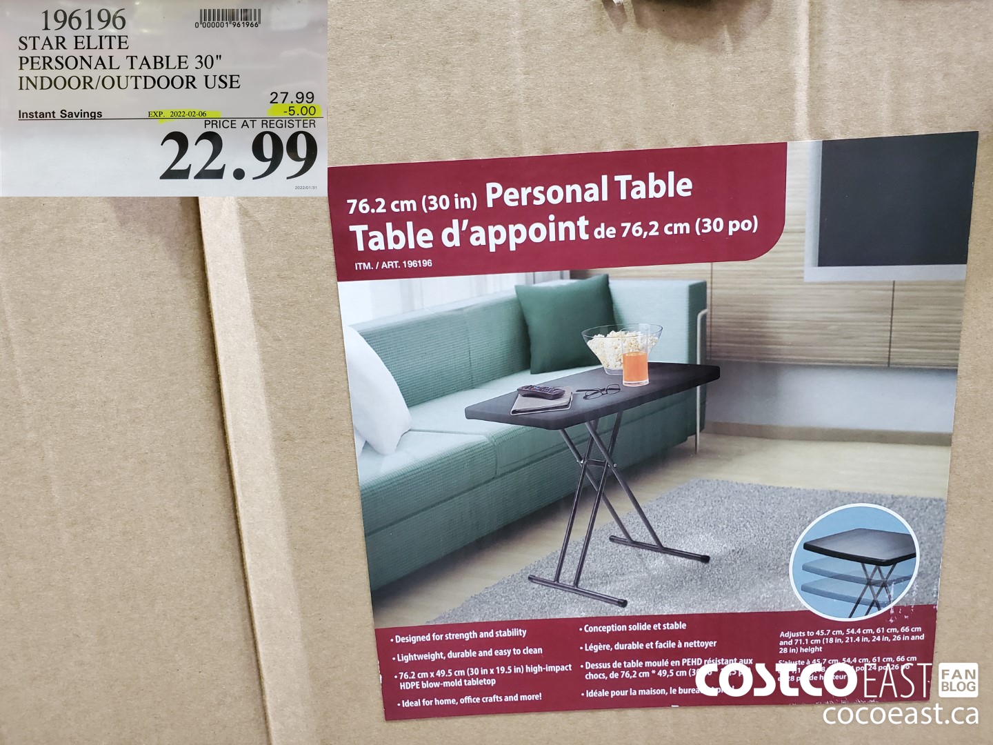 196196 STAR ELITE PERSONAL TABLE 30