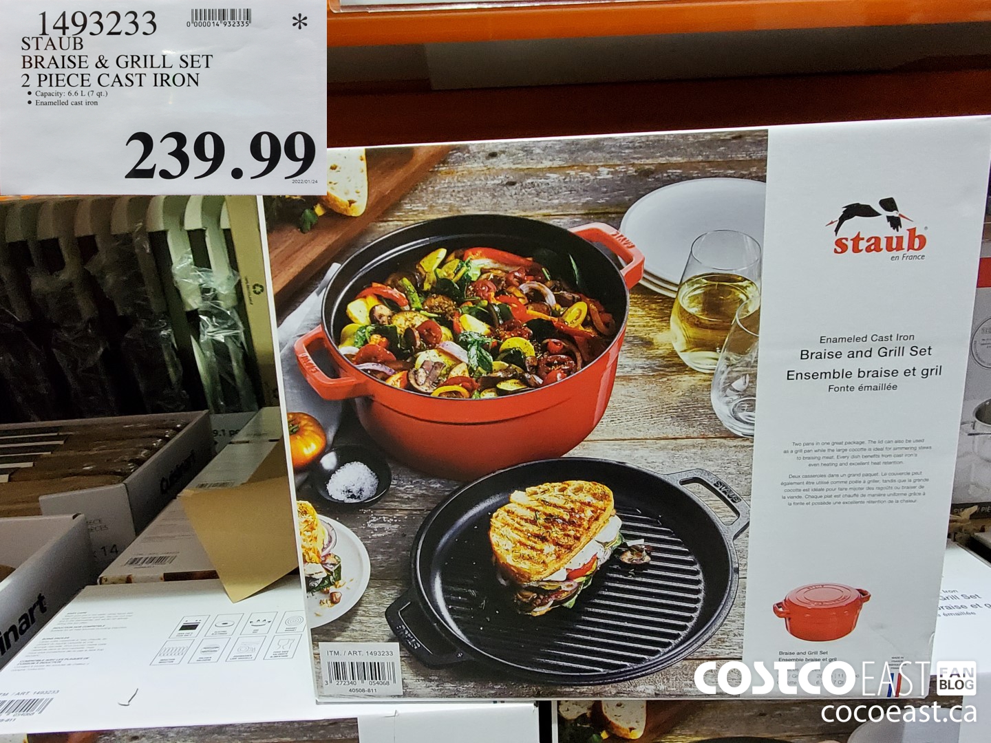 1493233 STAUB BRAISE & GRILL SET 2 PIECE CAST IRON $239.99
