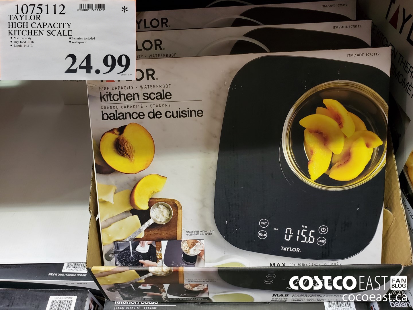 1075112 TAYLOR HIGH CAPACITY KITCHEN SCALE $24.99