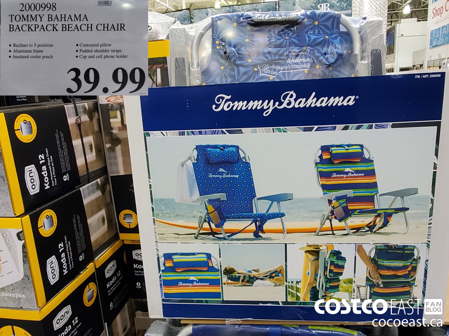 2000998 TOMMY BAHAMA BACKPACK BEACH CHAIR $39.99