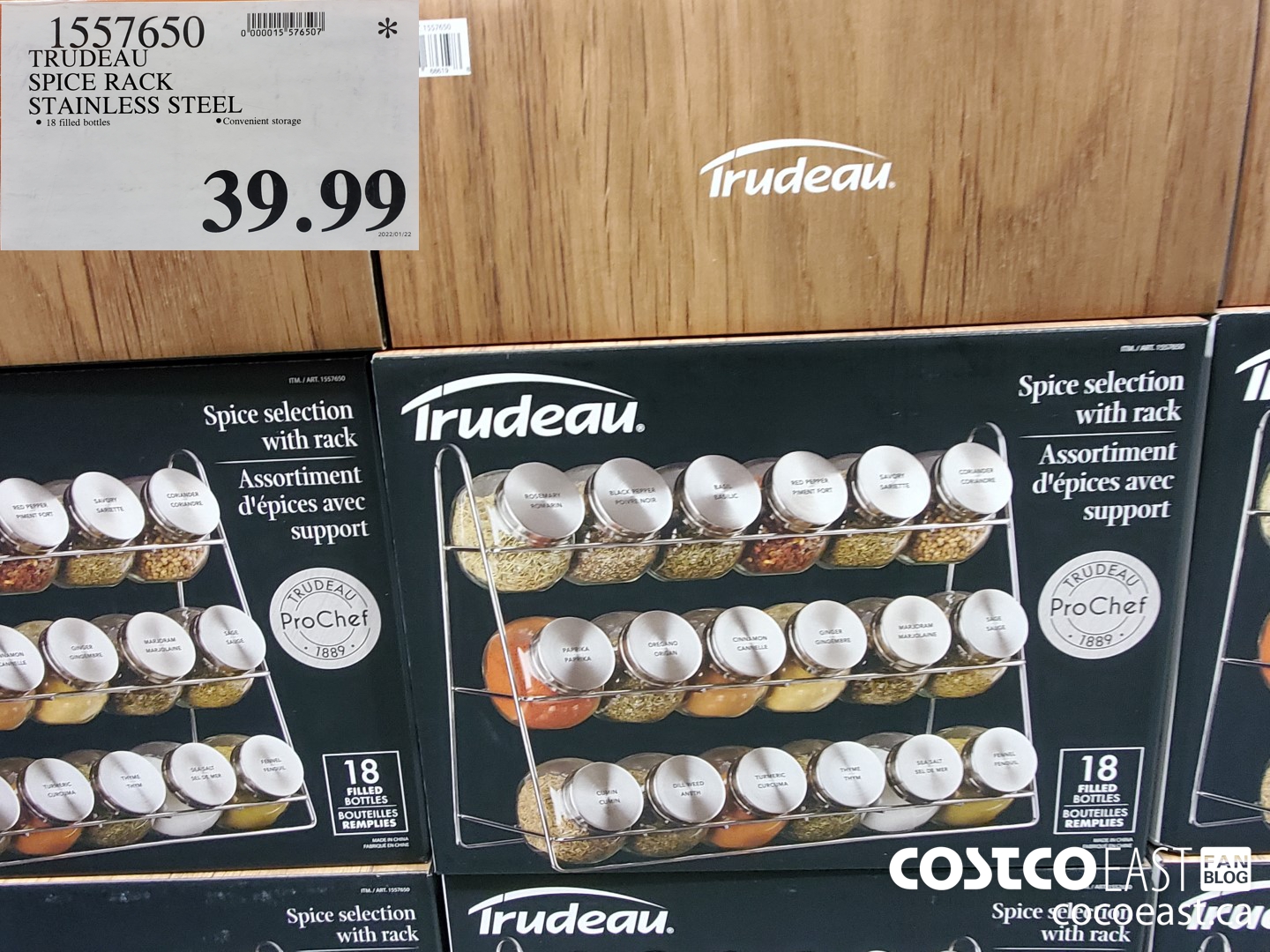 1557650 TRUDEAU SPICE RACK STAINLESS STEEL $39.99