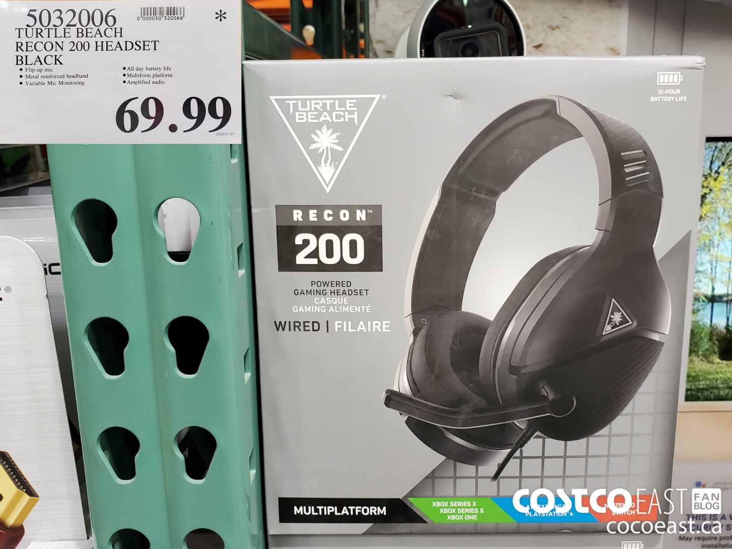 5032006 TURTLE BEACH RECON 200 HEADSET BLACK $69.99