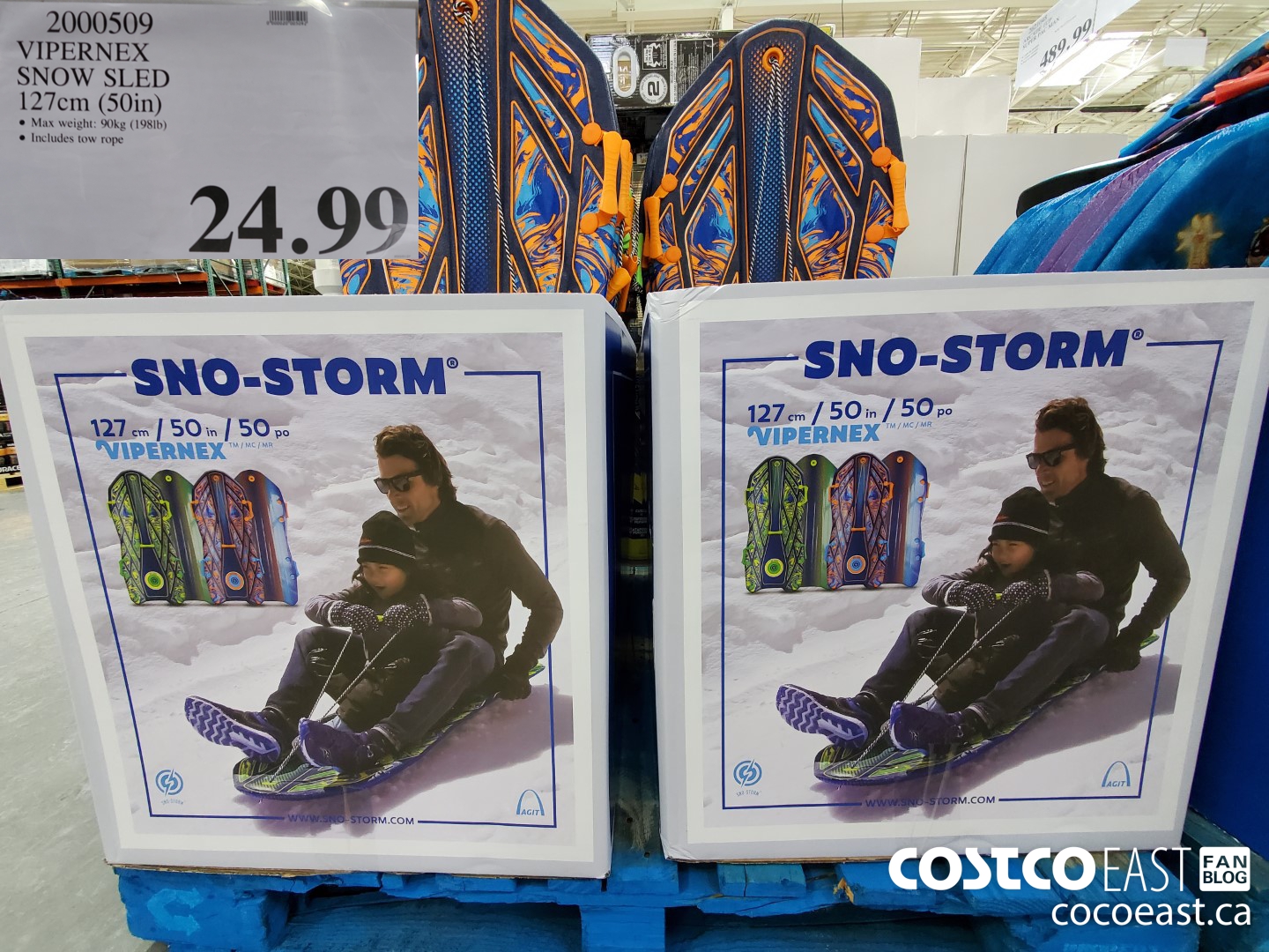 2000509 VIPERNEX SNOW SLED 127 CM / 50 IN $24.99