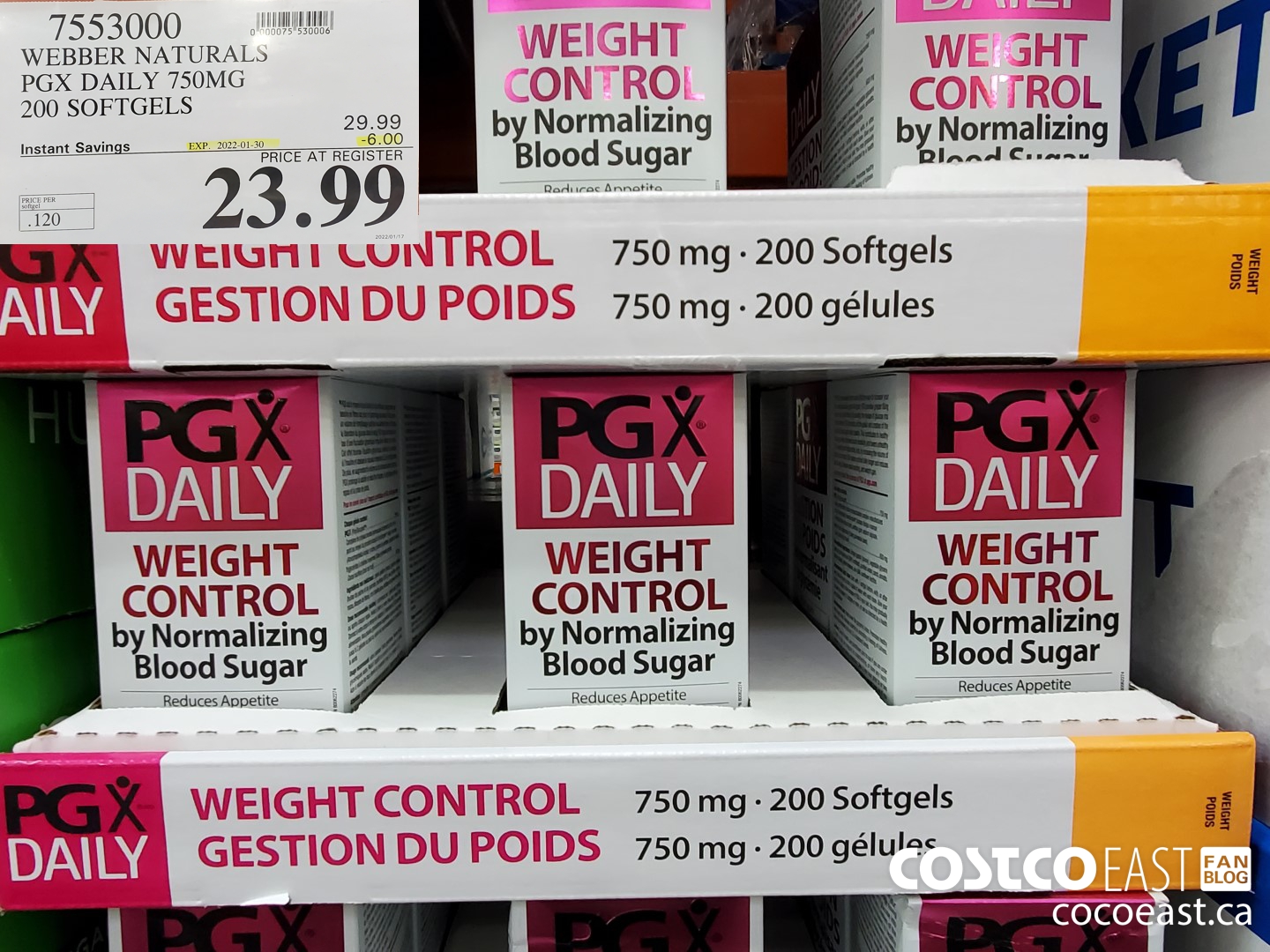 7553000 WEBBER NATURALS PGX DAILY 750MG 200 SOFTGELS ($6.00 INSTANT SAVINGS EXPIRES ON 2022-01-30) $23.99