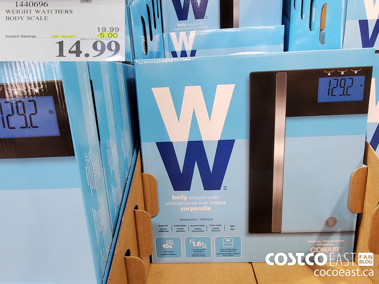 1440696 WEIGHT WATCHERS BODY SCALE ($5.00 INSTANT SAVINGS EXPIRES ON 2022-02-27) $14.99