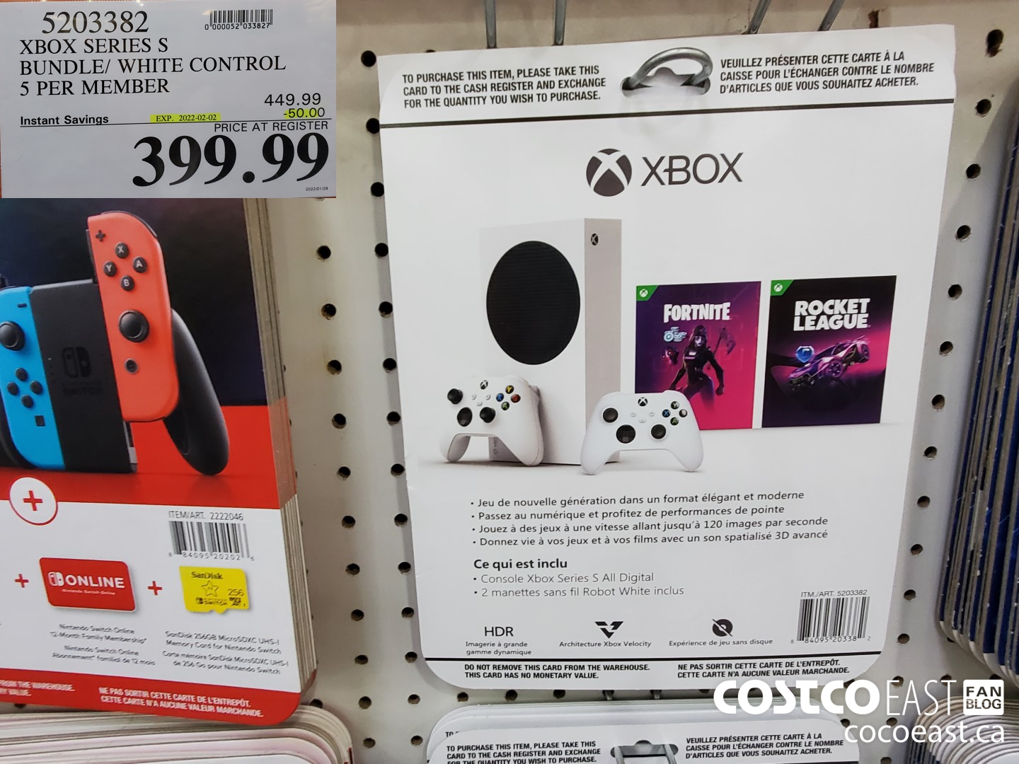 5203382 XBOX SERIES S BUNDLE/ WHITE CONTROL 5 PER MEMBER ($50.00 INSTANT SAVINGS EXPIRES ON 2022-02-02) $399.99