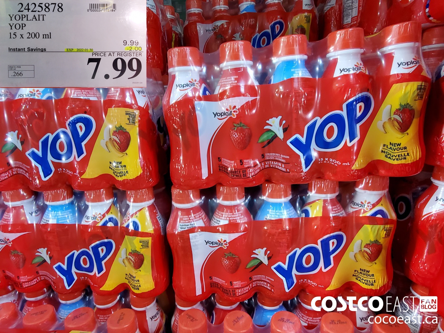 2425878 YOPLAIT YOP 15 x 200 ml ($2.00 INSTANT SAVINGS EXPIRES ON 2022-01-30) $7.99