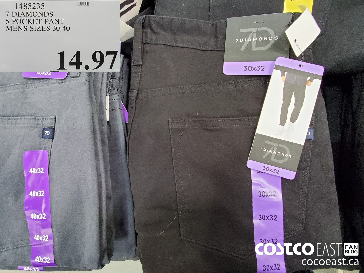 1485235 7 DIAMONDS S POCKET PANT MENS SIZES 30-40 $14.97