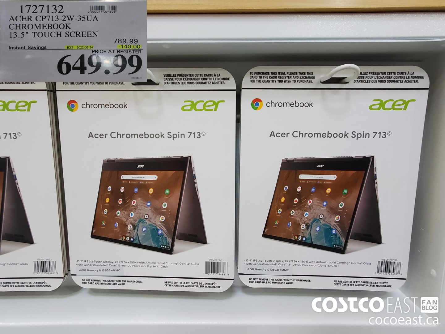 1727132 ACER CP713-2W-35UA CHROMEBOOK 13.5