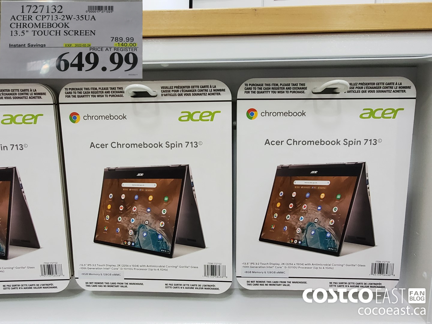 1727132 ACER CP713-2W-35UA CHROMEBOOK 13.5