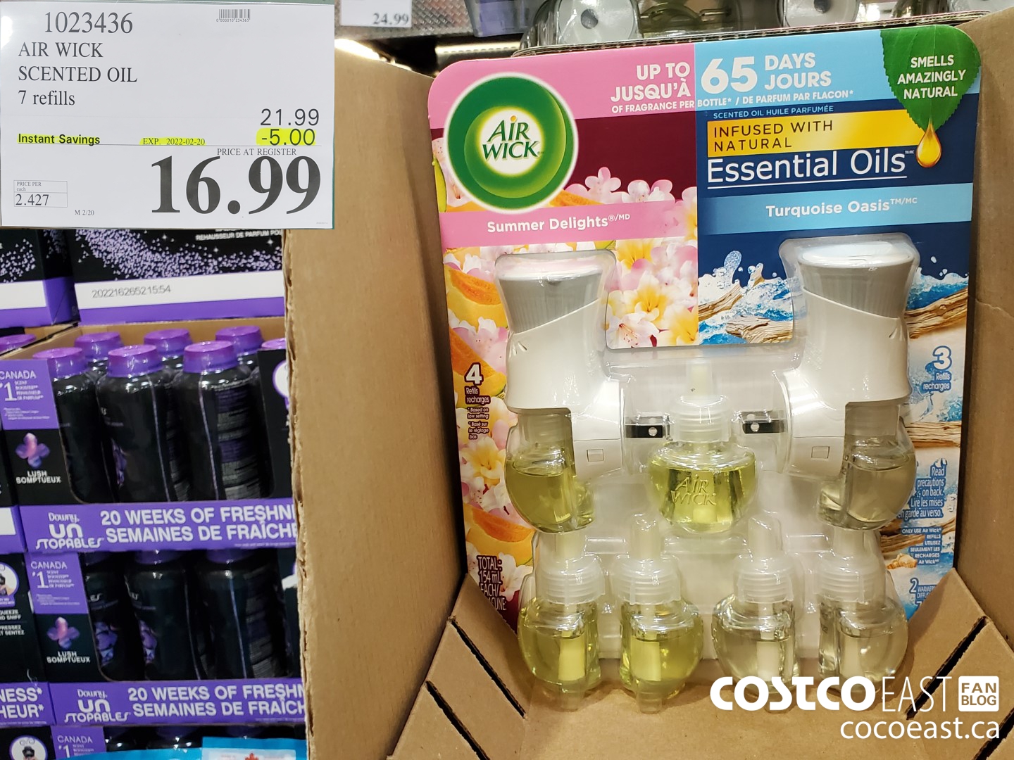 1023436 AIR WICK SCENTED OIL 7 refills ($5.00 INSTANT SAVINGS EXPIRES ON 2022-02-20) $16.99