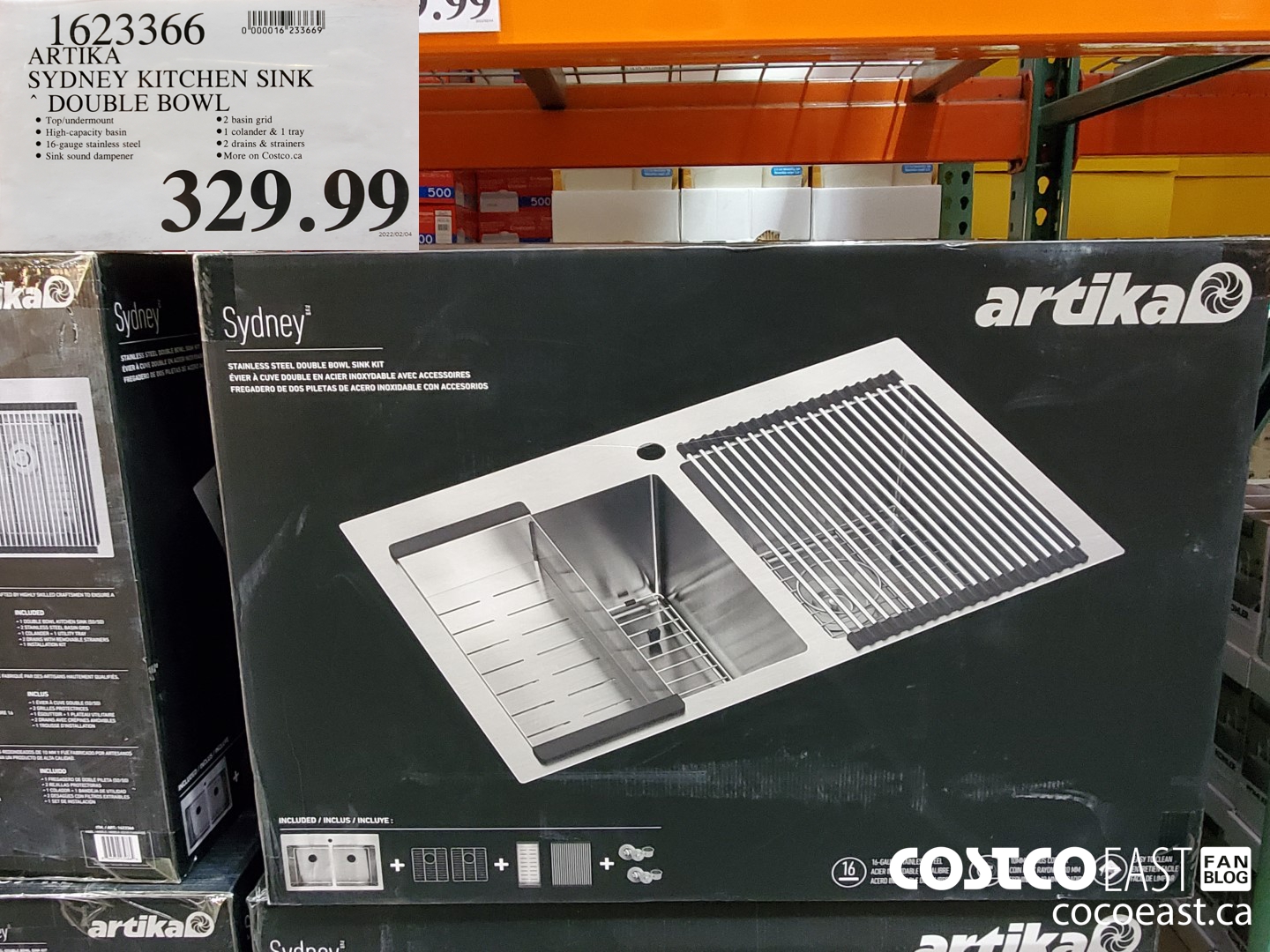 1623366 ARTIKA SYDNEY KITCHEN SINK DOUBLE BOWL  $329.99