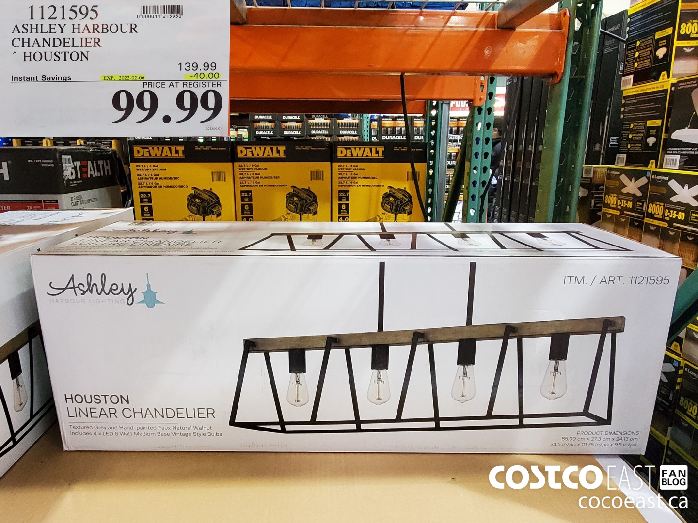 1121595 ASHLEY HARBOUR CHANDELIER ~ HOUSTON ($40.00 INSTANT SAVINGS EXPIRES ON 2022-02-06) $99.99