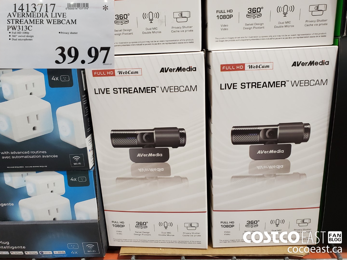 1413717 AVERMEDIA LIVE STREAMER WEBCAM PW313C $39.97