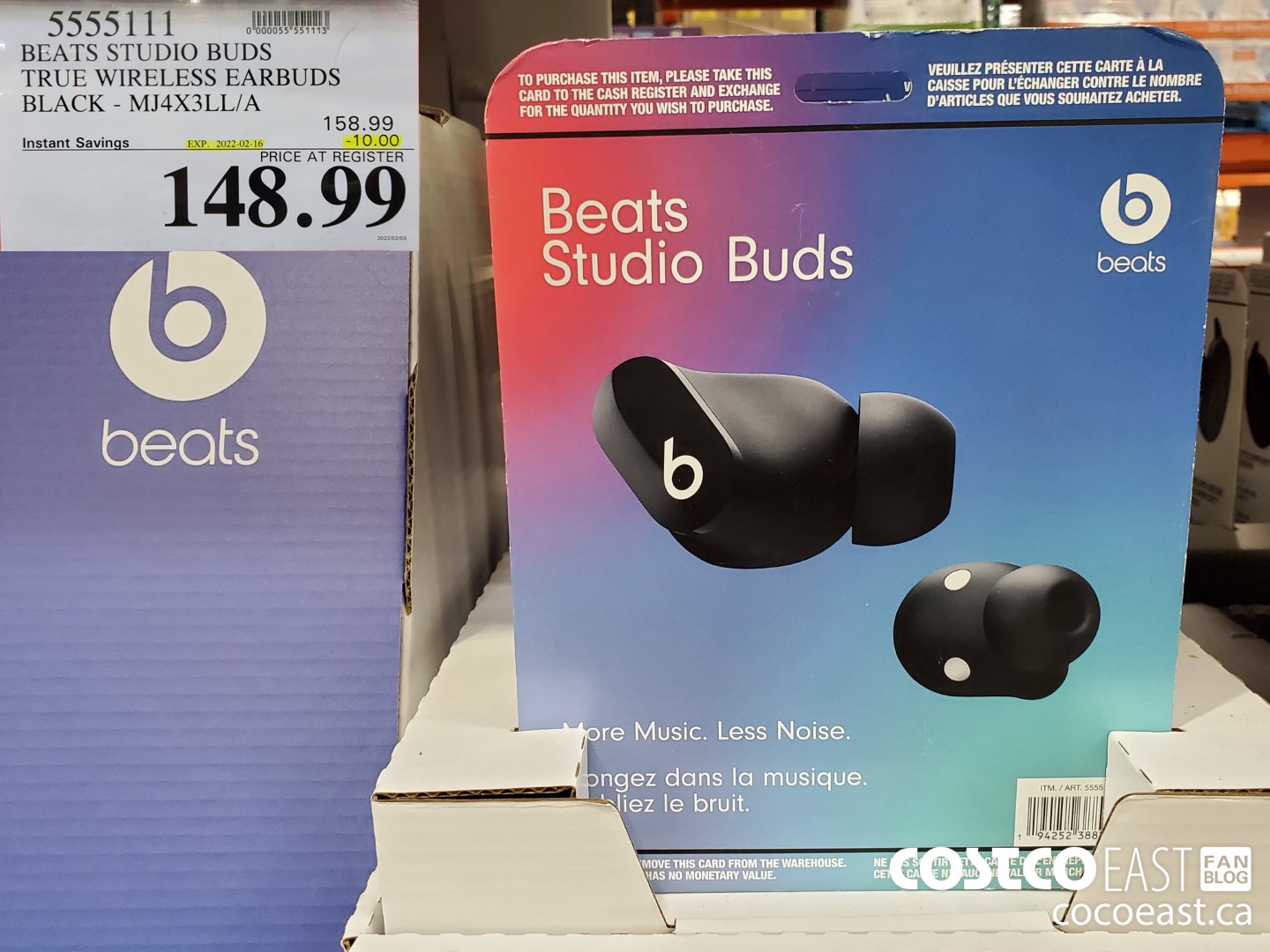 5555111 BEATS STUDIO BUDS TRUE WIRELESS EARBUDS BLACK - MJ4X3LL/A ($10.00 INSTANT SAVINGS EXPIRES ON 2022-02-16) $148.99