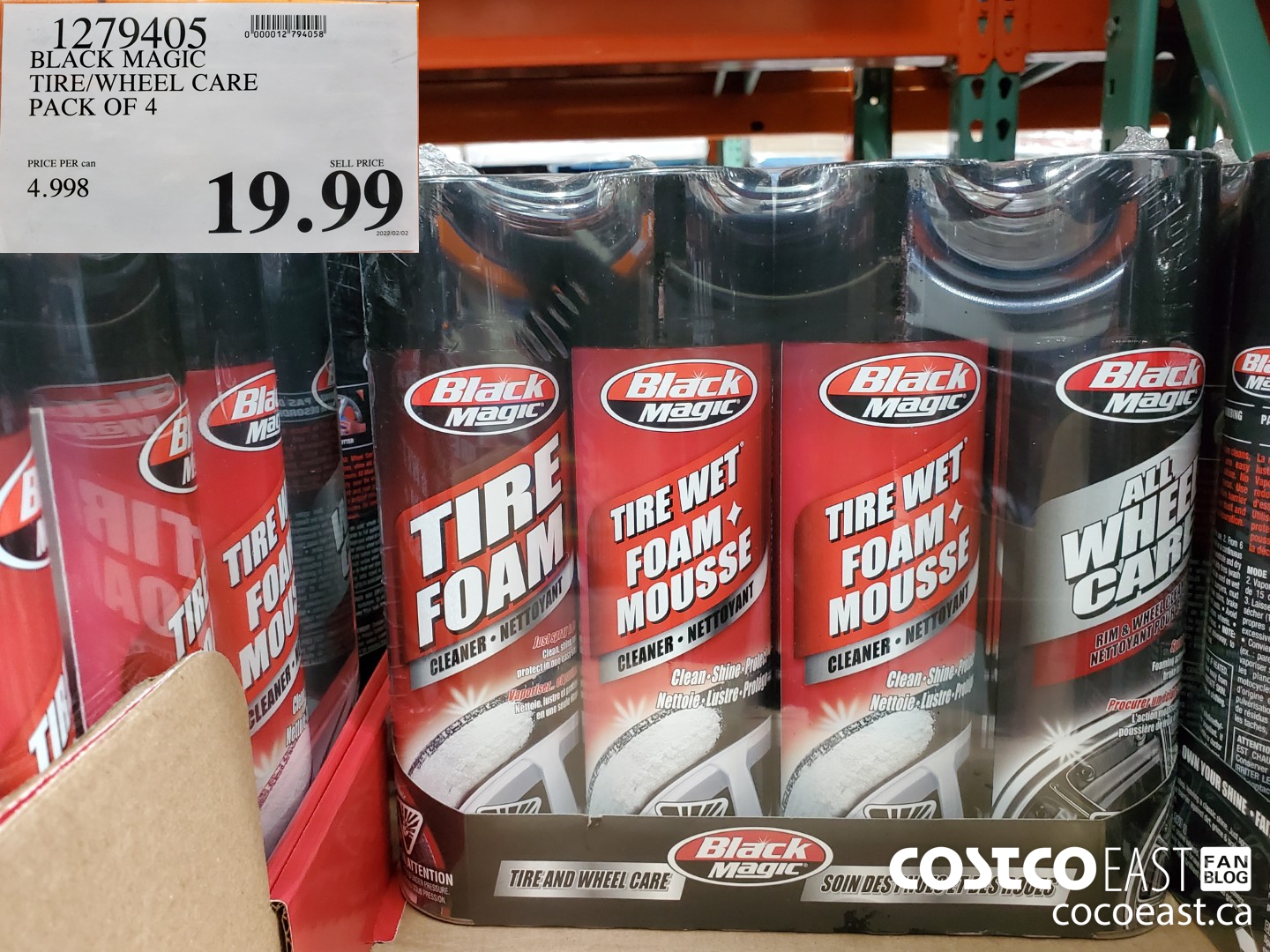 1279405 BLACK MAGIC TIRE/WHEEL CARE PACK OF 4 $19.99