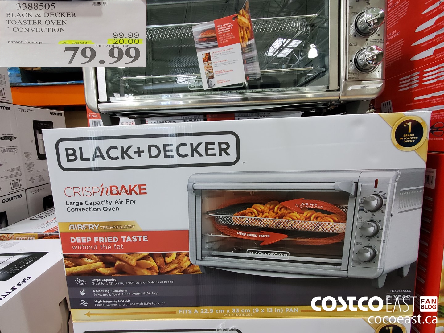 3388505 BLACK & DECKER TOASTER OVEN CONVECTION ($20.00 INSTANT SAVINGS EXPIRES ON 2022-02-27) $79.99