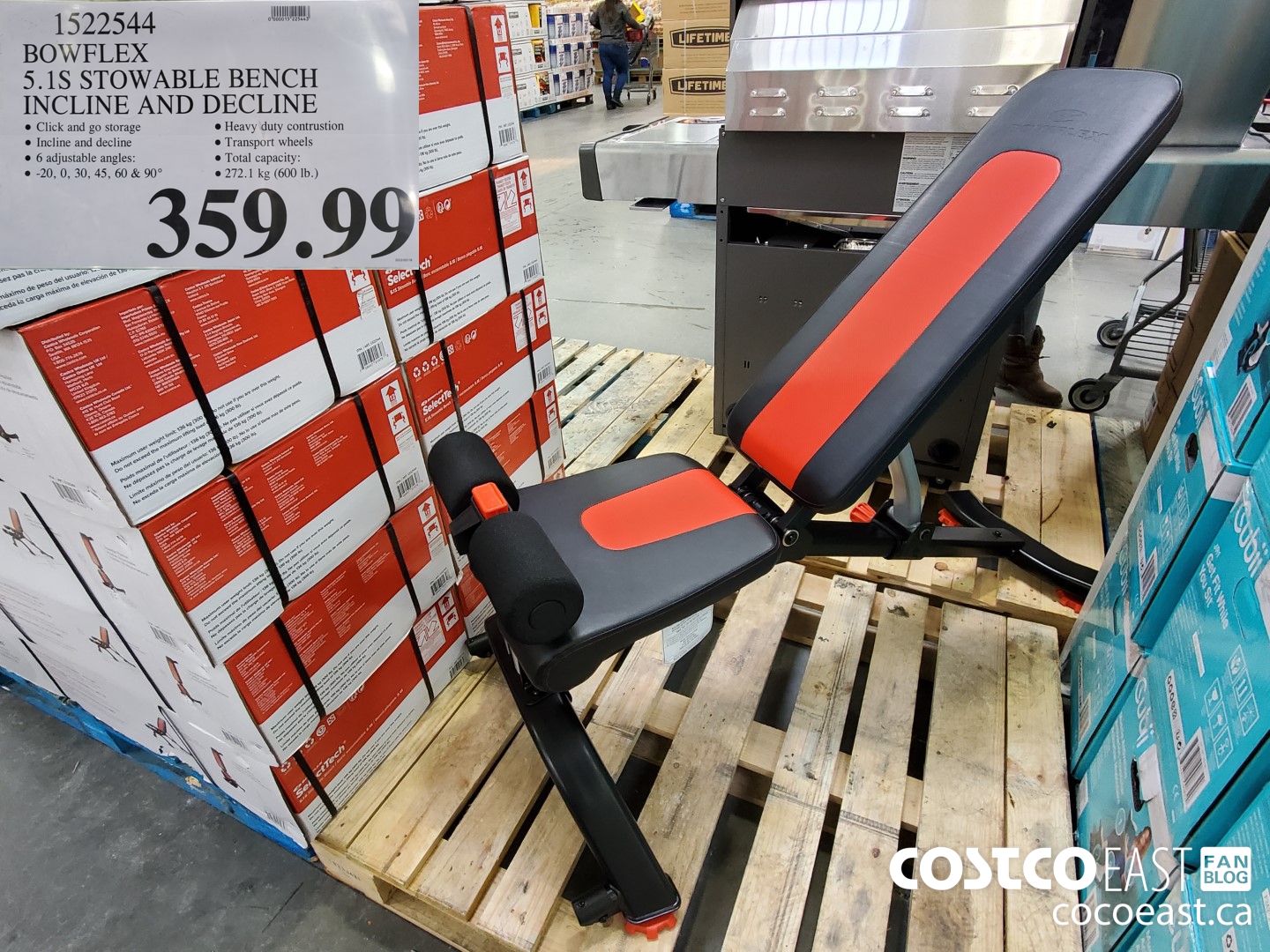 1522544 BOWFLEX 5.1S STOWABLE BENCH INCLINE AND DECLINE $359.99