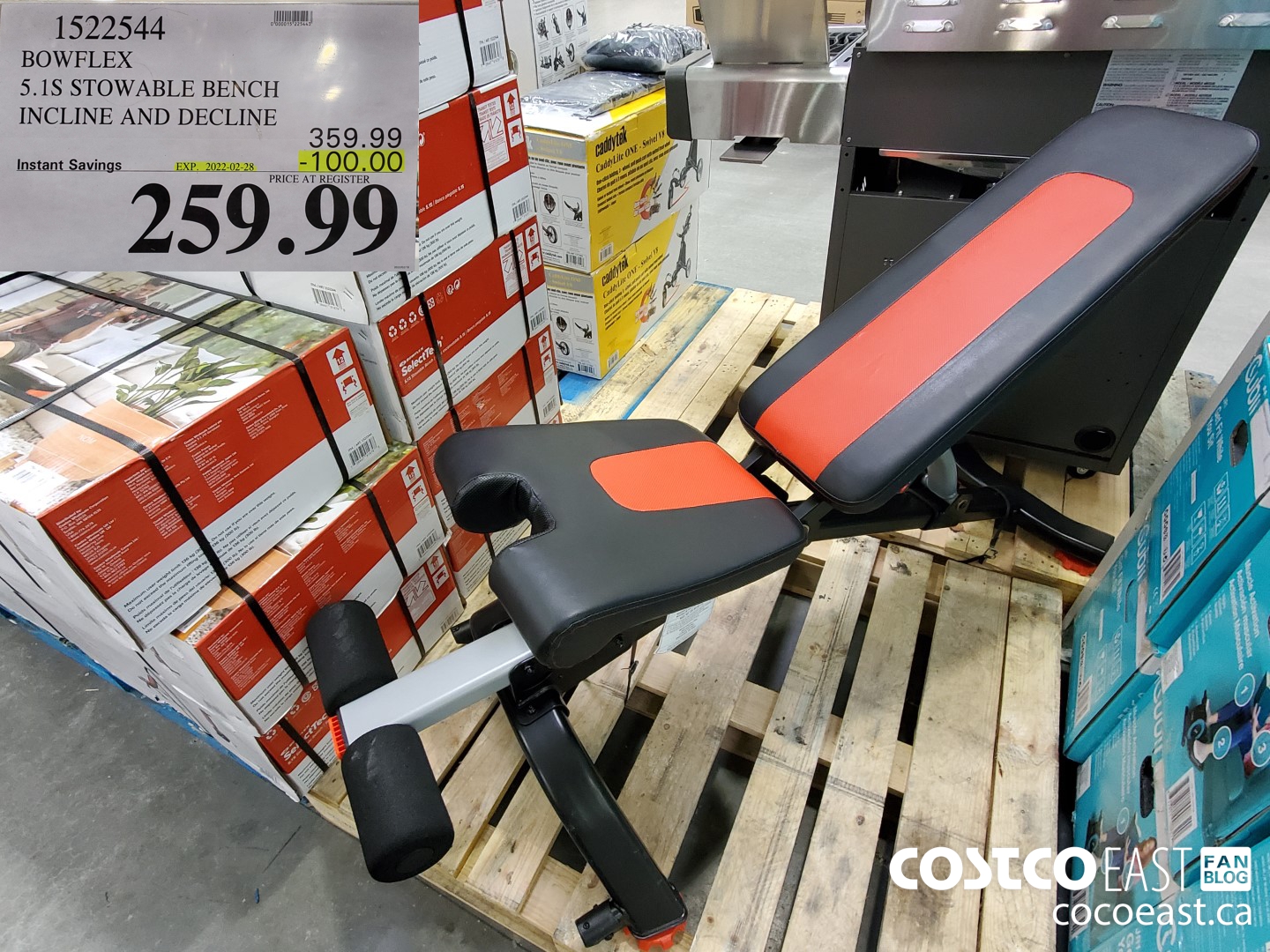 1522544 BOWFLEX 5.1S STOWABLE BENCH INCLINE AND DECLINE ($100.00 INSTANT SAVINGS EXPIRES ON 2022-02-28) $259.99