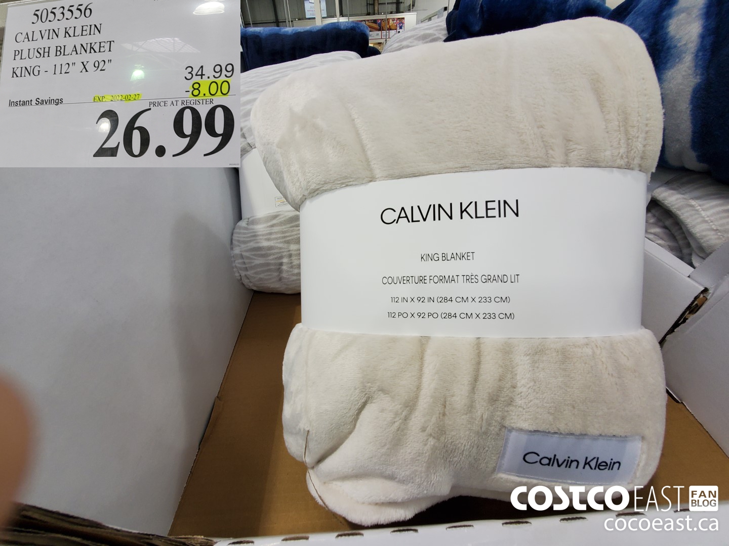 5053556 CALVIN KLEIN PLUSH BLANKET KING - 112