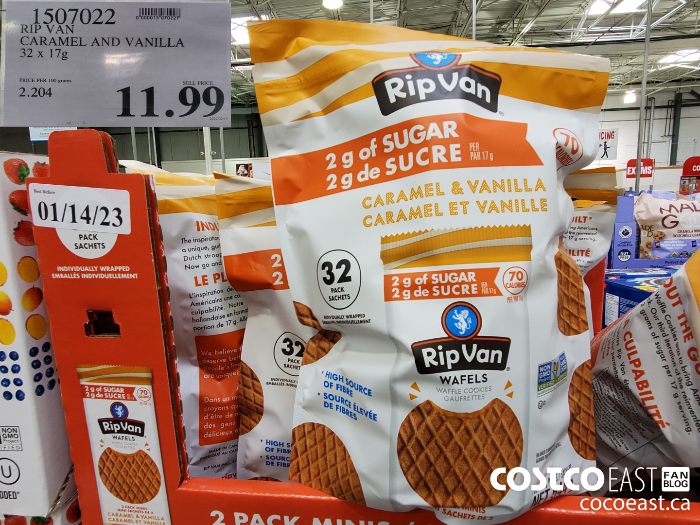 1507022 CARAMEL AND VANILLA 32 x 17g $11.99