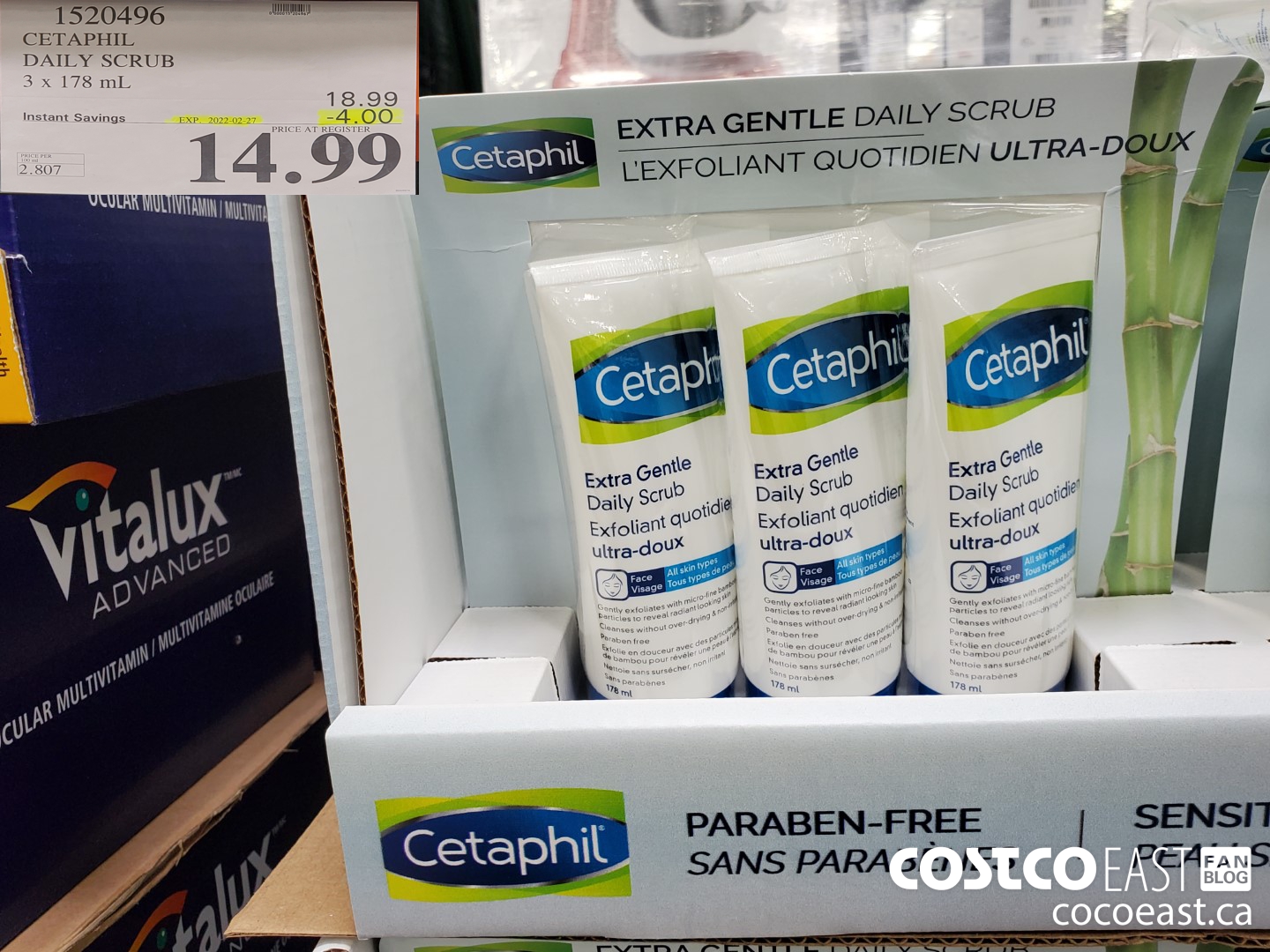 1520496 CETAPHIL DAILY SCRUB 3 x 178 mL ($4.00 INSTANT SAVINGS EXPIRES ON 2022-02-27) $14.99