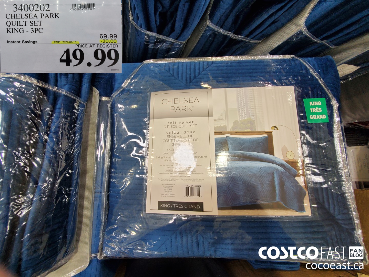 3400202 CHELSEA PARK QUILT SET KING - 3PC ($20.00 INSTANT SAVINGS EXPIRES ON 2022-02-13) $49.99