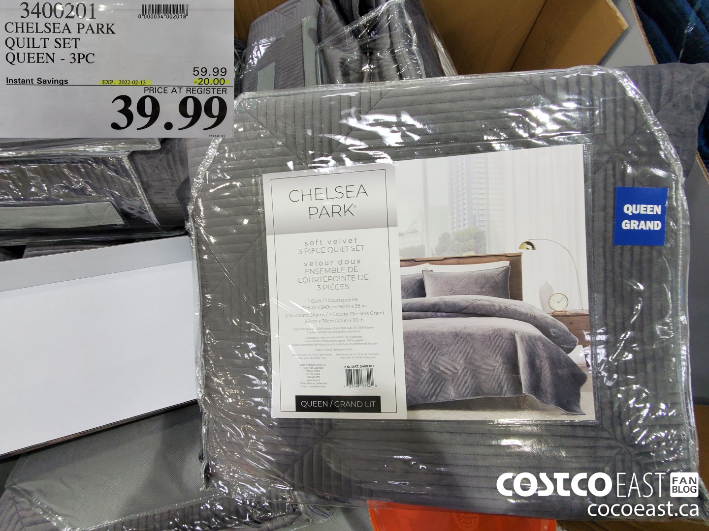3400201 CHELSEA PARK QUILT SET QUEEN - 3PC ($20.00 INSTANT SAVINGS EXPIRES ON 2022-02-13) $39.99