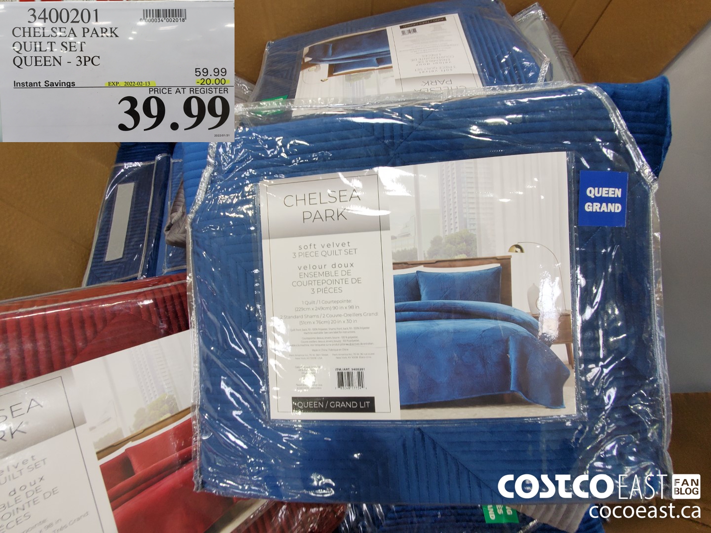 3400201 CHELSEA PARK QUILT SET QUEEN - 3PC ($20.00 INSTANT SAVINGS EXPIRES ON 2022-02-13) $39.99