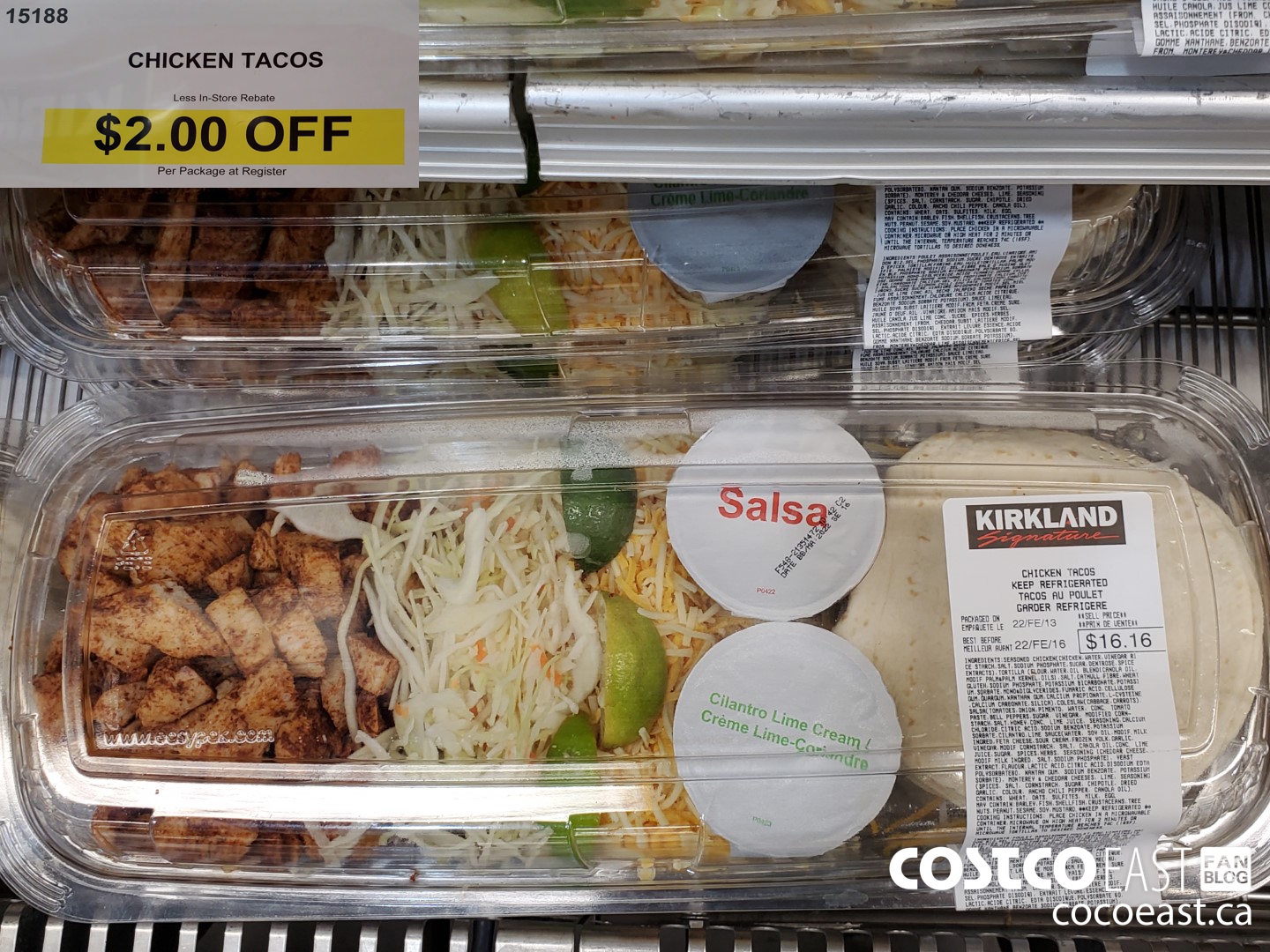 15188 CHICKEN TACOS ($2.00 INSTANT SAVINGS)