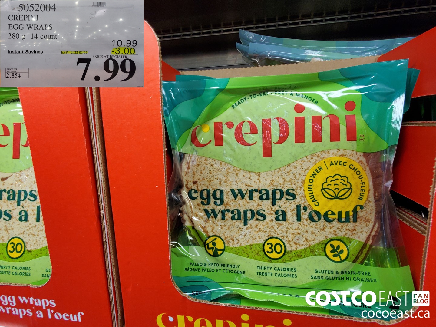 5052004 CREPINI EGG WRAPS 280 G 14 COUNT ($3.00 INSTANT SAVINGS EXPIRES ON 2022-02-27) $7.99