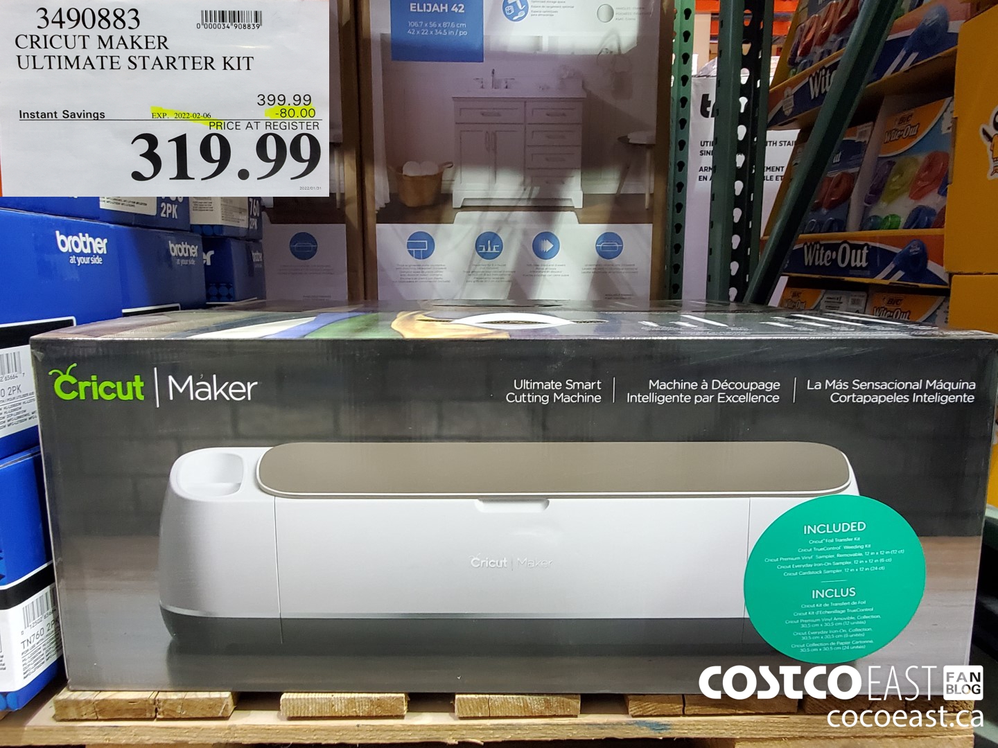 3490883 CRICUT MAKER ULTIMATE STARTER KIT ($80.00 INSTANT SAVINGS EXPIRES ON 2022-02-06) $319.99