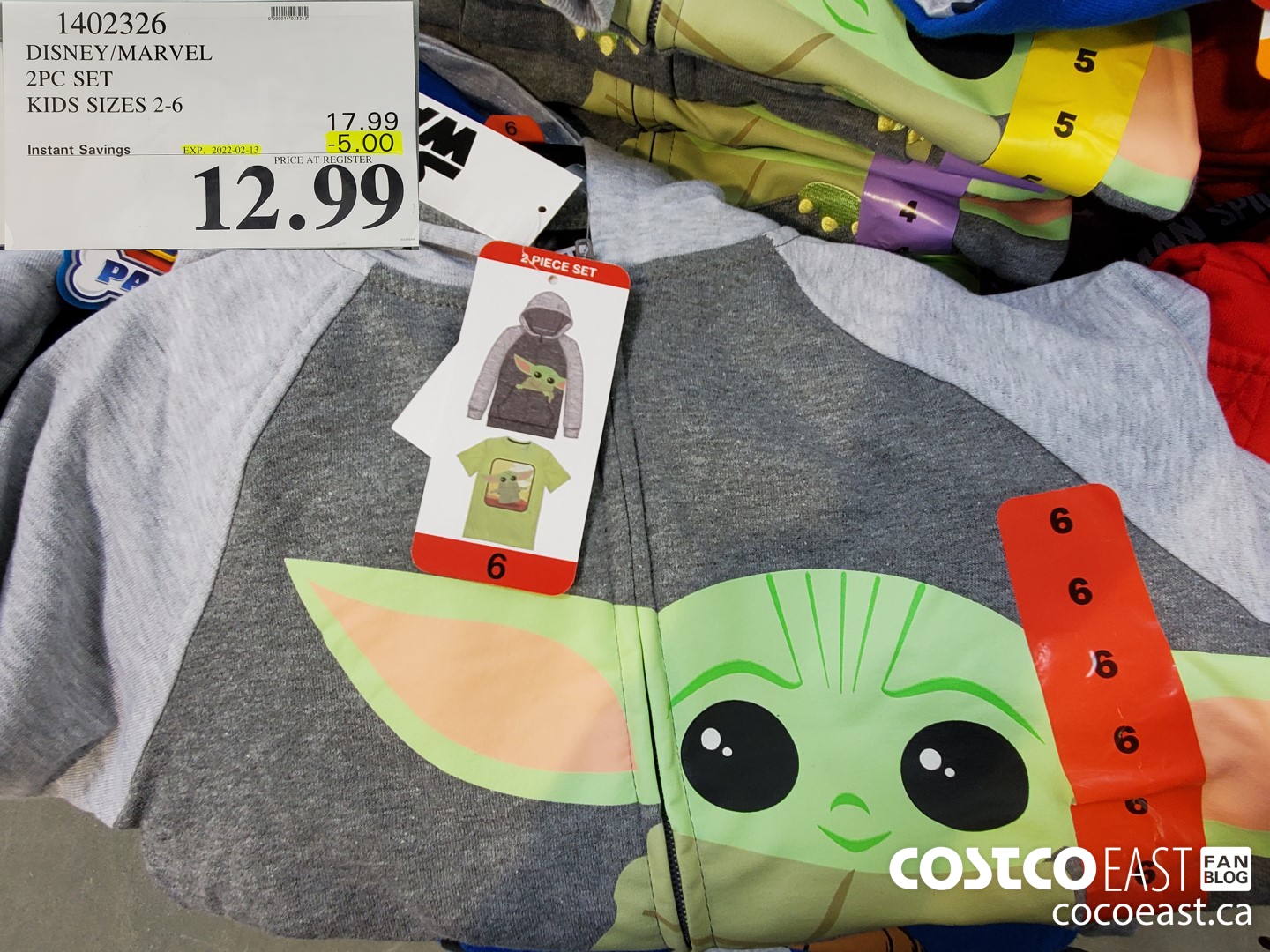 1402326 DISNEY/MARVEL 2PC SET KIDS SIZES 2-6 ($5.00 INSTANT SAVINGS EXPIRES ON 2022-02-13) $12.99