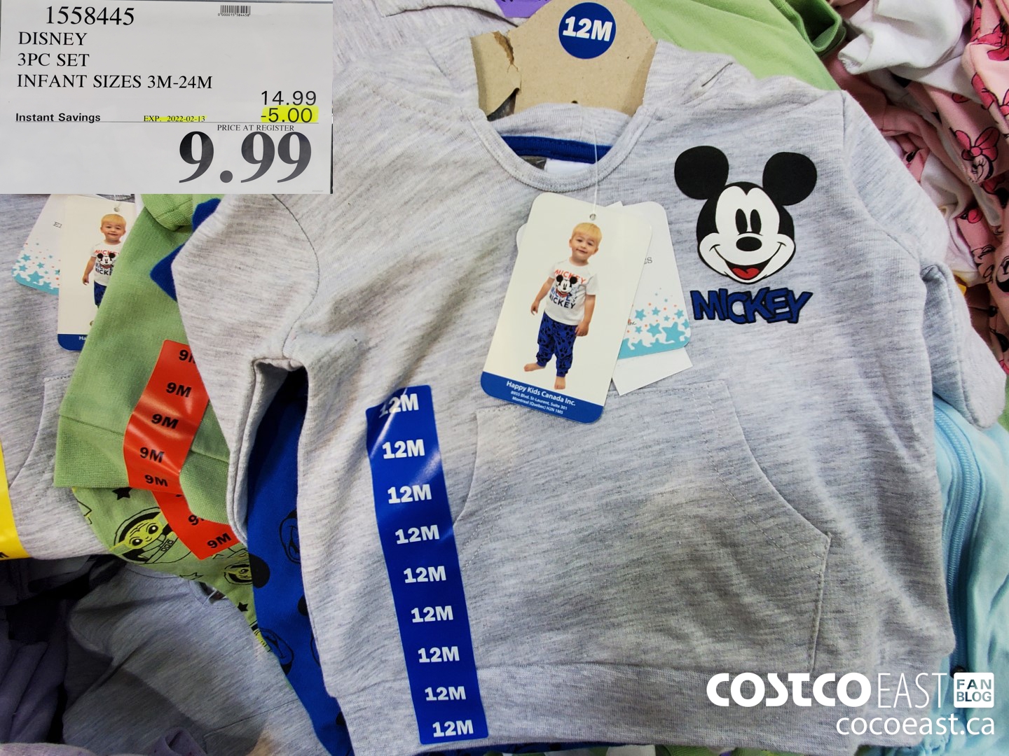 1558445 DISNEY 3PC SET INFANT SIZES 3M-24M ($5.00 INSTANT SAVINGS EXPIRES ON 2022-02-13) $9.99