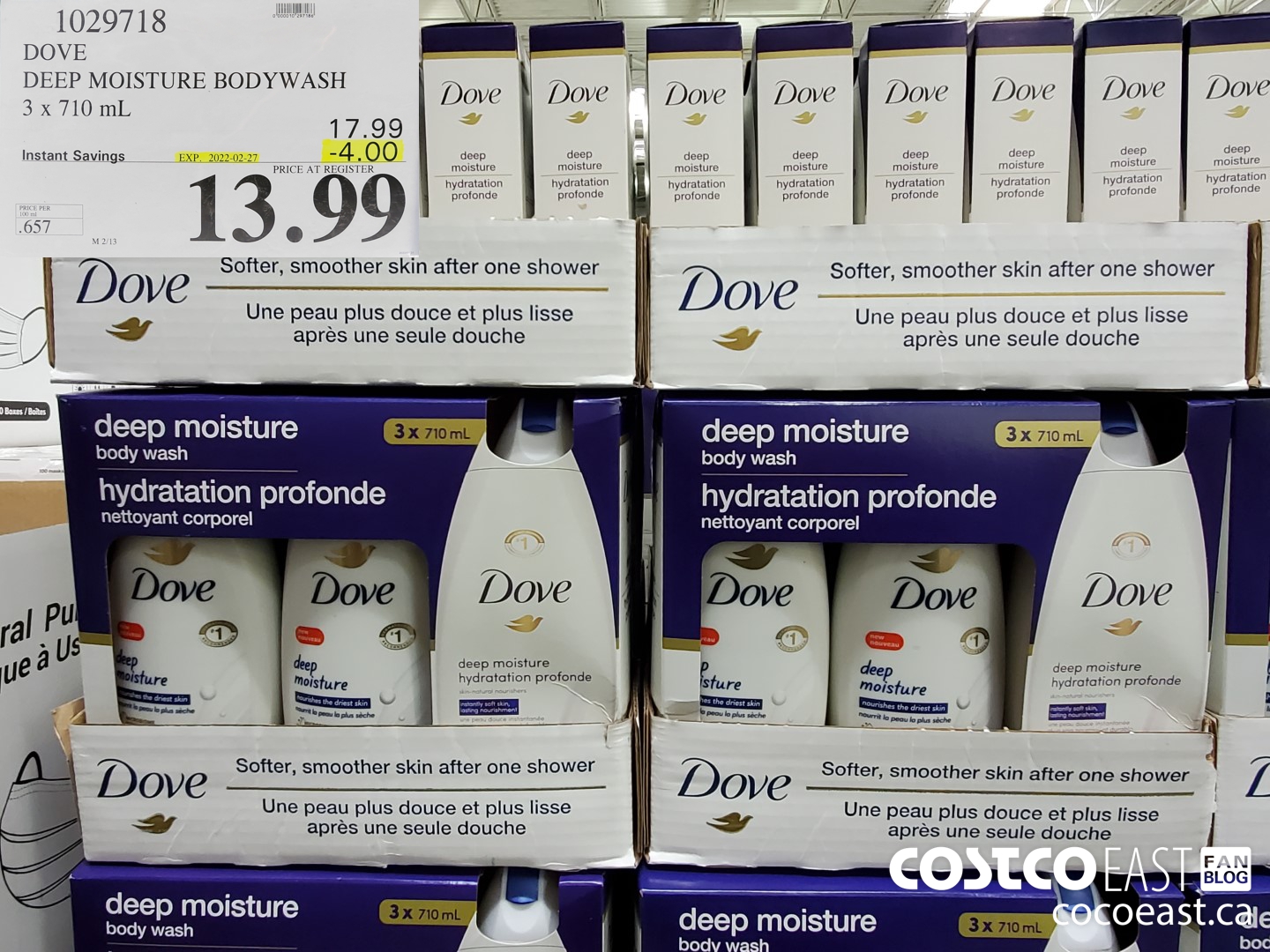 1029718 DOVE DEEP MOISTURE BODYWASH 3 x 710 mL ($4.00 INSTANT SAVINGS EXPIRES ON 2022-02-27) $13.99