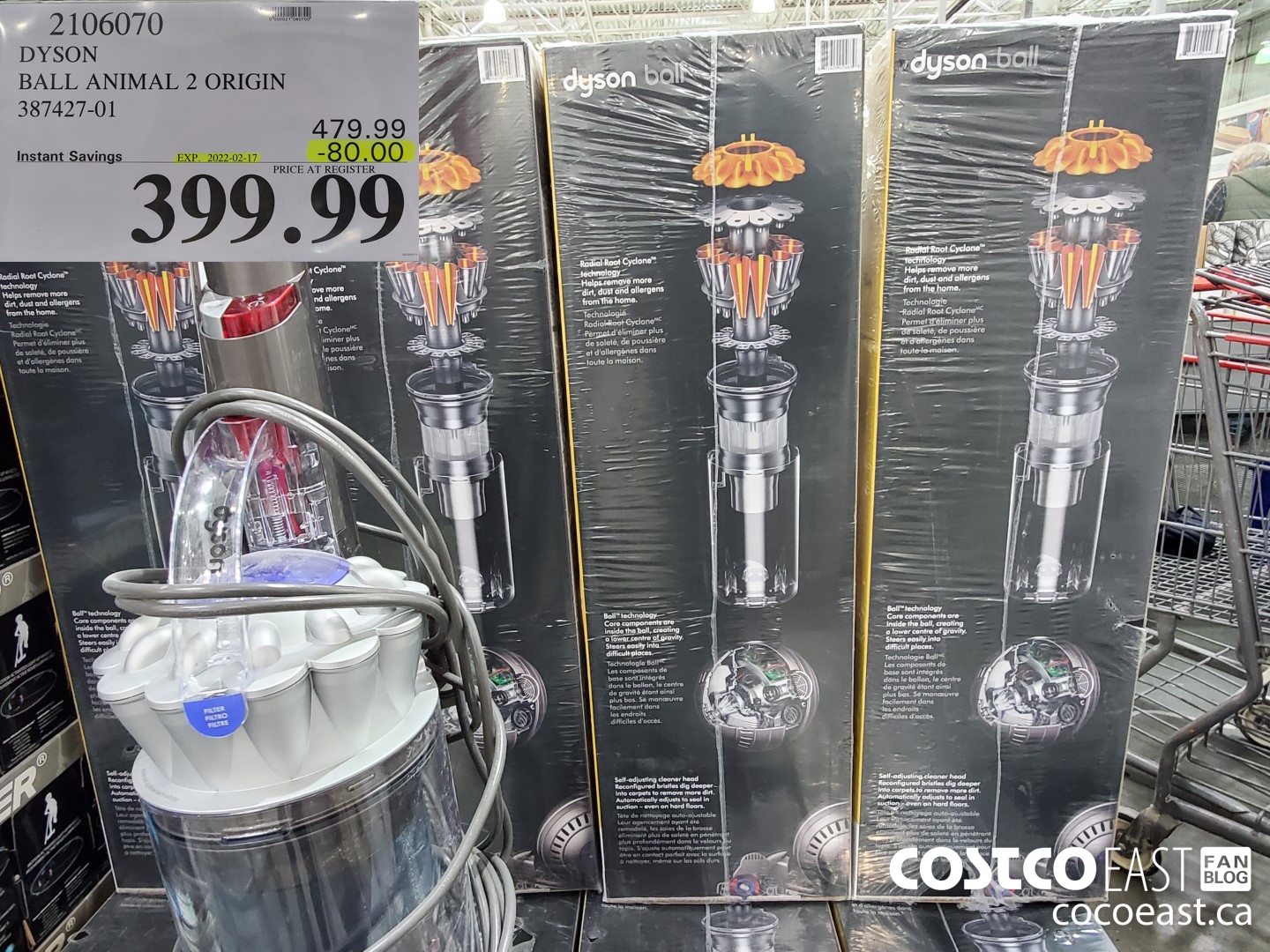 2106070 DYSON BALL ANIMAL 2 ORIGIN 387427-01 ($80.00 INSTANT SAVINGS EXPIRES ON 2022-02-17) $399.99