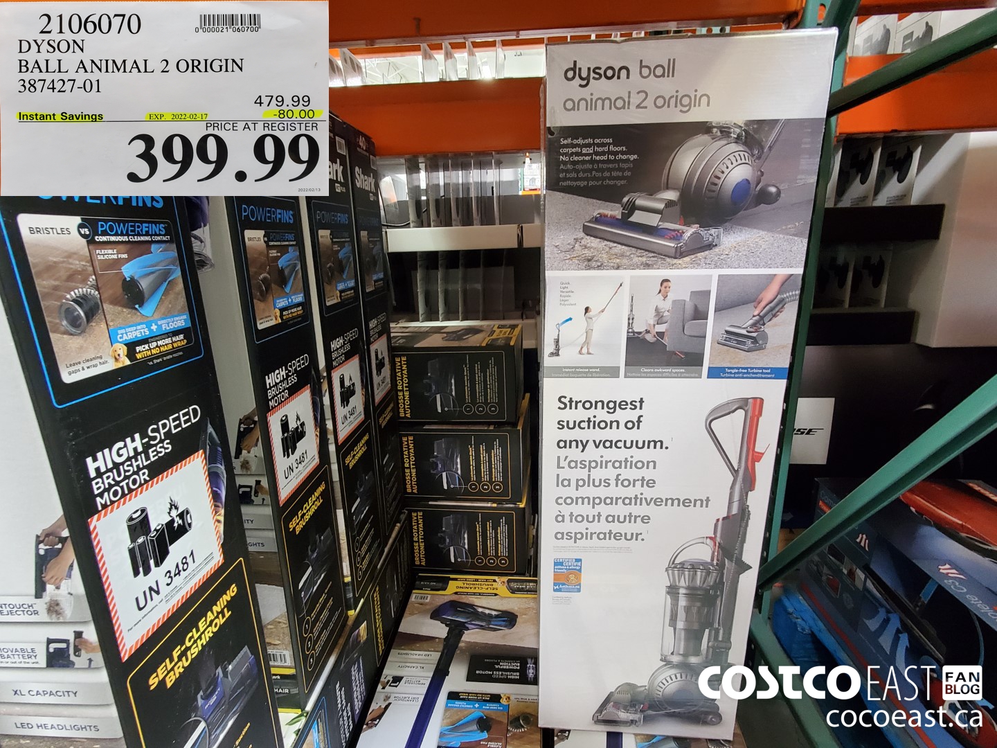 2106070 DYSON BALL ANIMAL 2 ORIGIN 387427-01 ($80.00 INSTANT SAVINGS EXPIRES ON 2022-02-17) $399.99