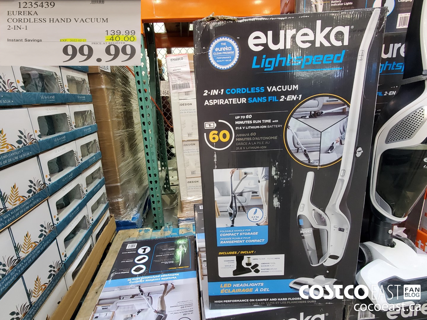 1235439 EUREKA CORDLESS HAND VACUUM 2-IN-1 ($40.00 INSTANT SAVINGS EXPIRES ON 2022-02-27) $99.99