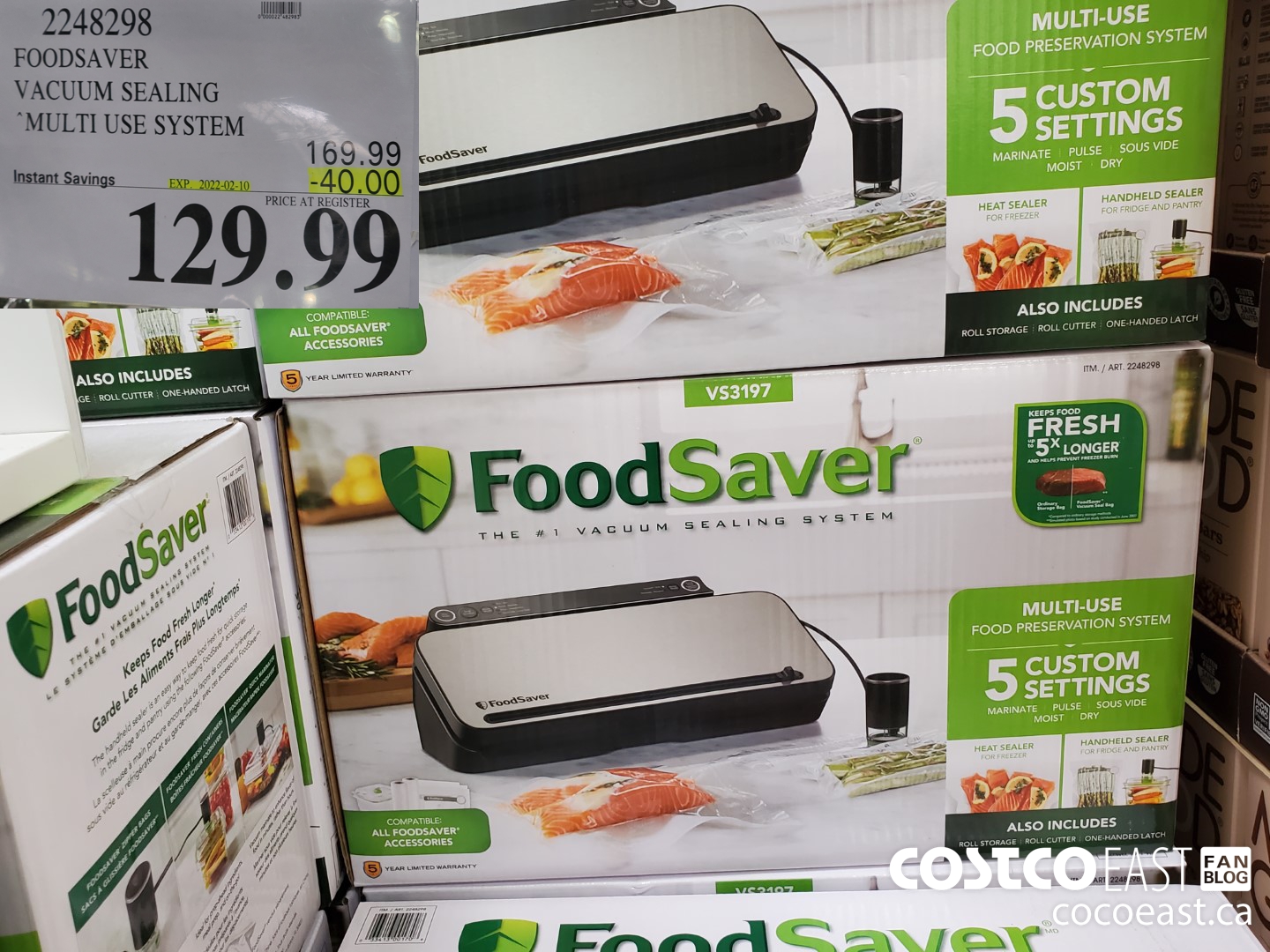 2248798 FOODSAVER VACUUM SEALING MULTI USE SYSTEM ($40.00 INSTANT SAVINGS EXPIRES ON 2022-02-10) $129.99