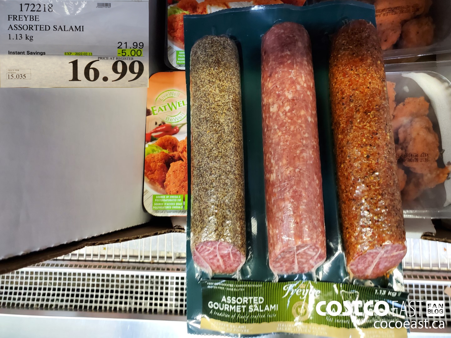 172218 FREYBE ASSORTED SALAMI 1.13 KG ($5.00 INSTANT SAVINGS EXPIRES ON 2022-02-13) $16.99