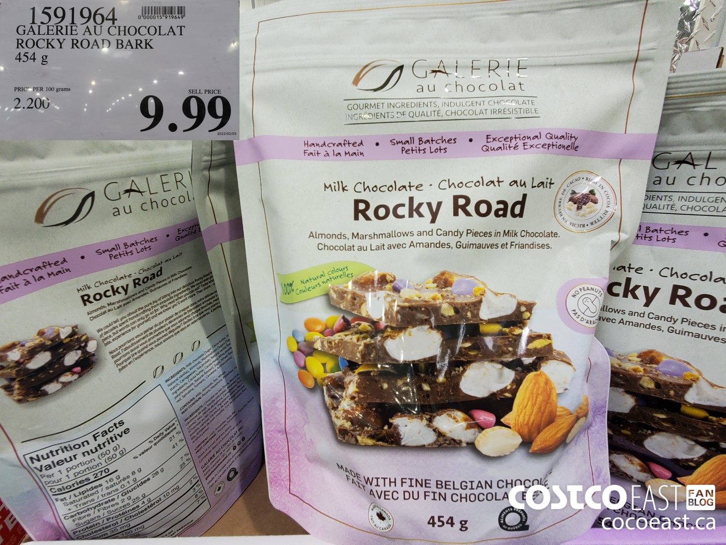 1591964 GALERIE AU CHOCOLAT ROCKY ROAD BARK 454 g $9.99