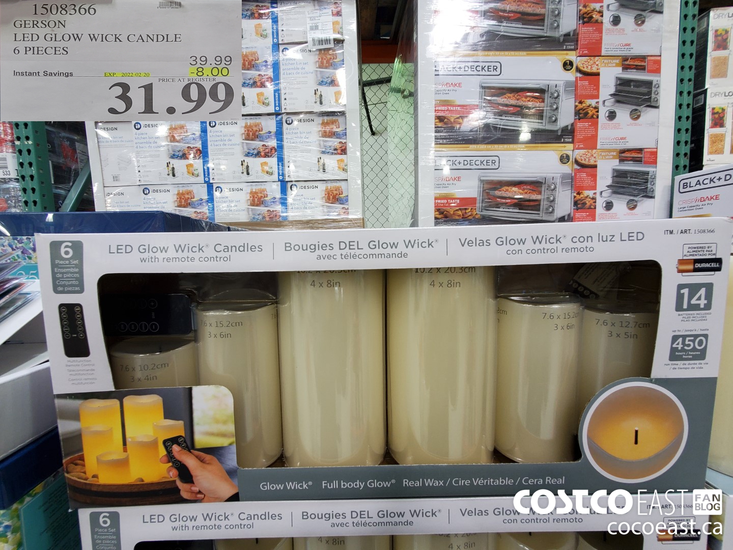 1508366 GERSON LED GLOW WICK CANDLE 6 PIECES ($8.00 INSTANT SAVINGS EXPIRES ON 2022-02-20) $31.99