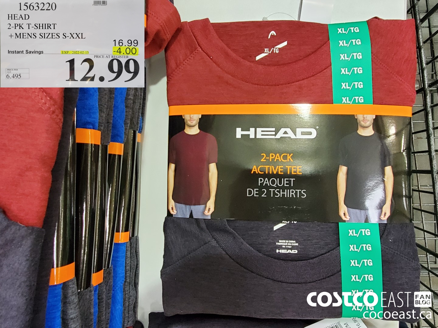 1563220 HEAD 2-PK T-SHIRT +MENS SIZES S-XXL ($4.00 INSTANT SAVINGS EXPIRES ON 2022-02-13) $12.99