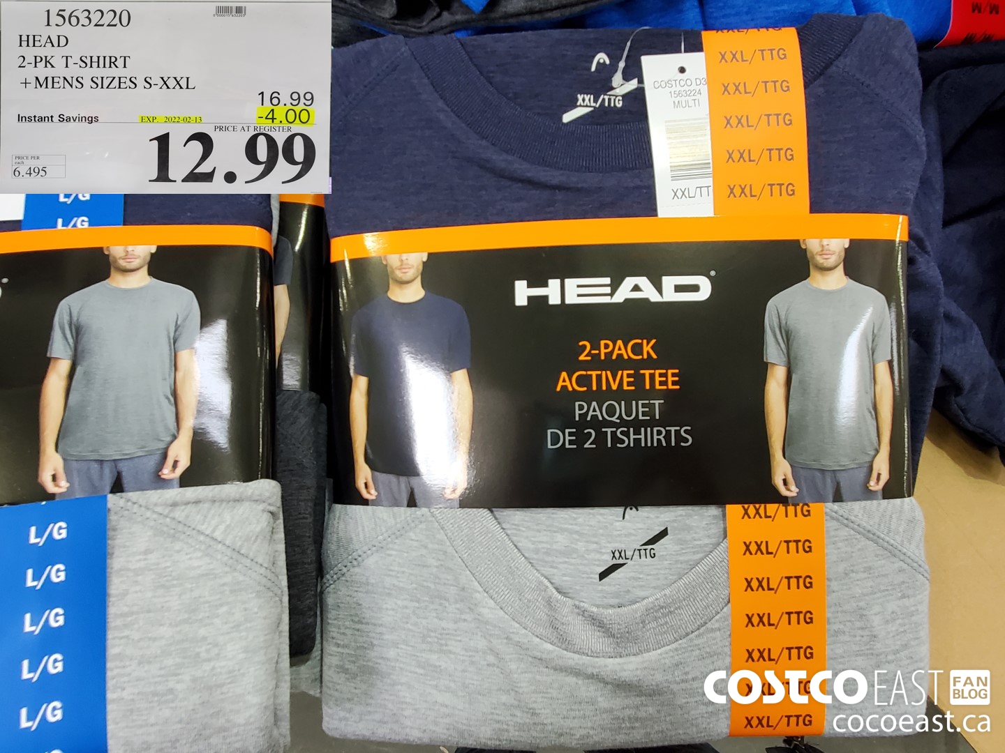 1563220 HEAD 2-PK T-SHIRT +MENS SIZES S-XXL ($4.00 INSTANT SAVINGS EXPIRES ON 2022-02-13) $12.99