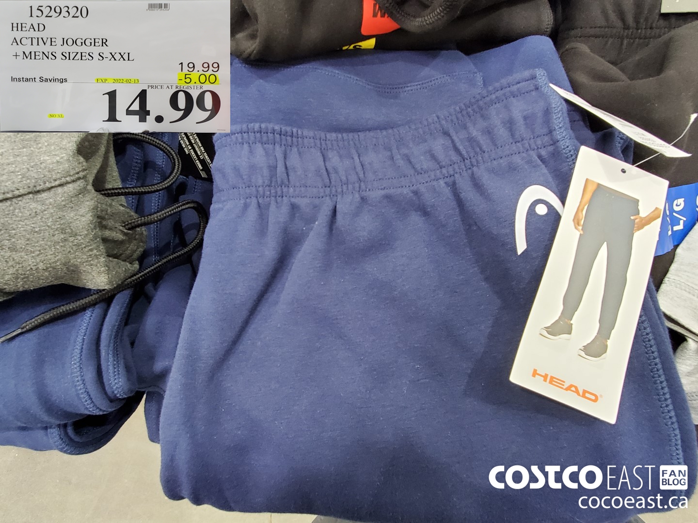 1529320 HEAD ACTIVE JOGGER +MENS SIZES S-XXL ($5.00 INSTANT SAVINGS EXPIRES ON 2022-02-13) $14.99