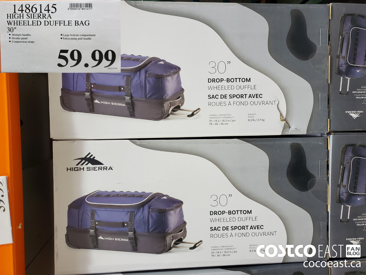 1486145 HIGH SIERRA ~ WHEELED DUFFLE BAG 30