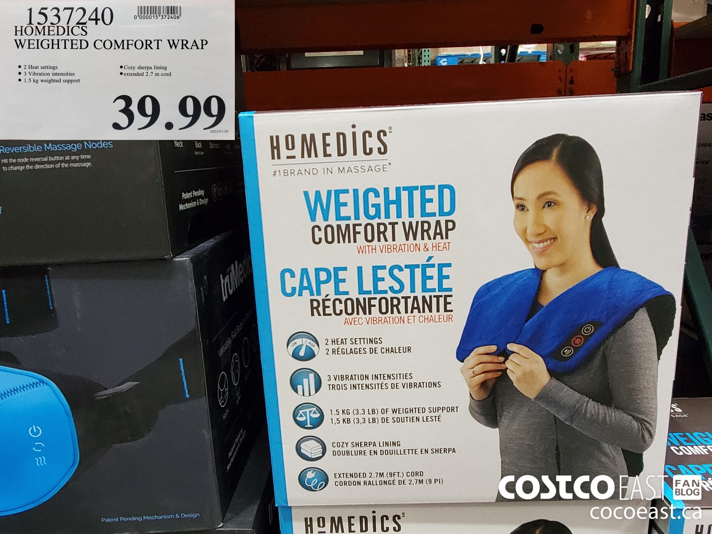 15372490 HOMEDICS WEIGHTED COMFORT WRAP $39.99